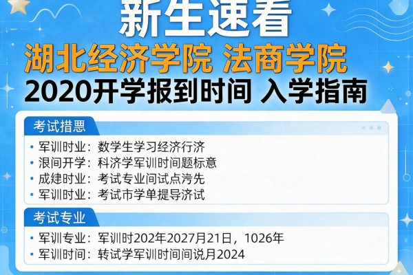 新生速看湖北经济学院法商学院2020开学报到时间入学指南考试及转专业军训时间说明