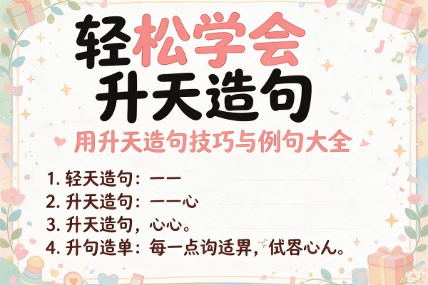 轻松学会升天造句-用升天造句技巧与例句大全