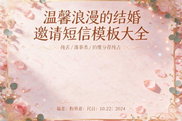 温馨浪漫的结婚邀请短信模板大全