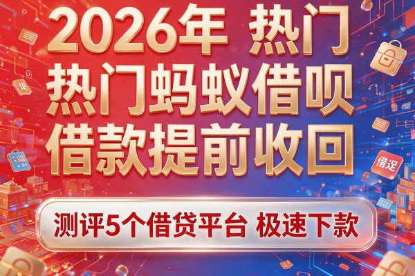 2026年热门蚂蚁借呗借款提前收回,测评5个借贷平台极速下款