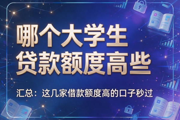 哪个大学生贷款额度高些，汇总​这几家借款额度高的口子秒过