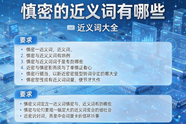 慎密的近义词有哪些,慎密的近义词大全