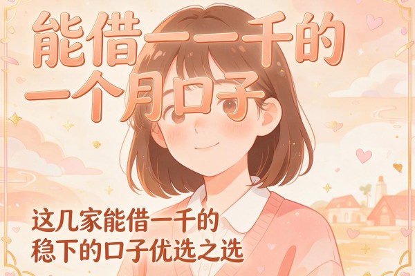 能借一千的一个月口子,这几家能借一千的稳下的口子优选之选