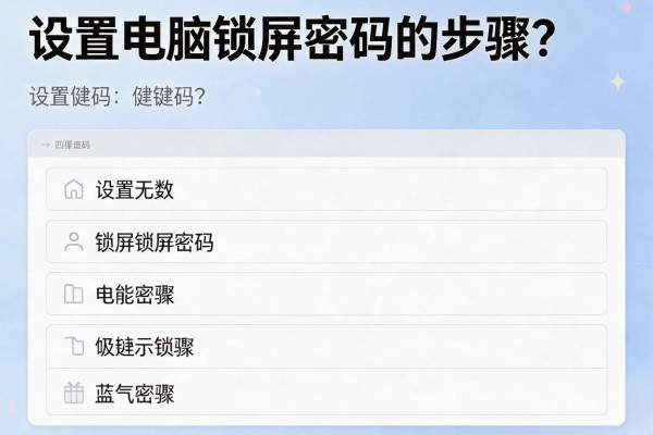 设置电脑锁屏密码的步骤?