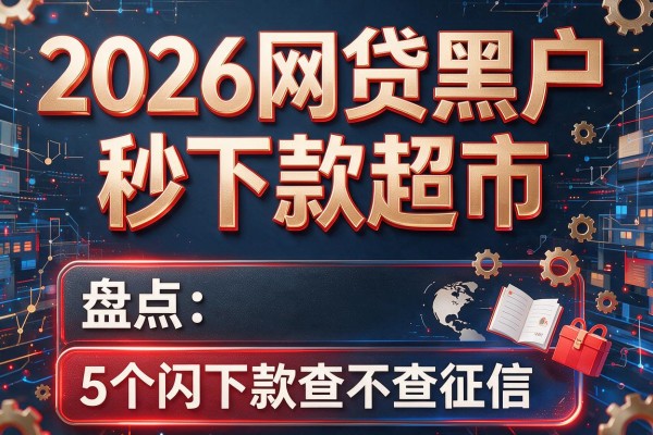 2026网贷黑户秒下款超市,盘点5个闪下款查不查征信
