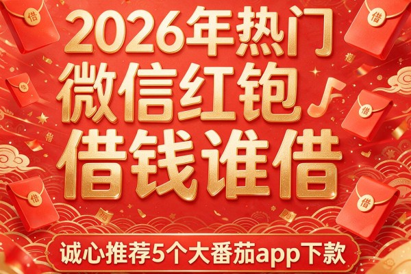 2026年热门微信红包借钱谁借，诚心推荐5个大番茄app下款