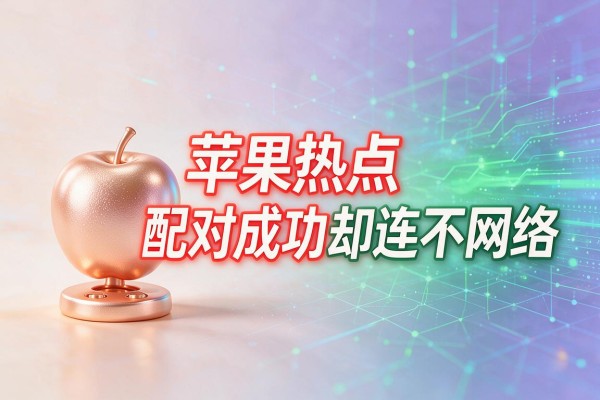 苹果热点配对成功却连不上网络