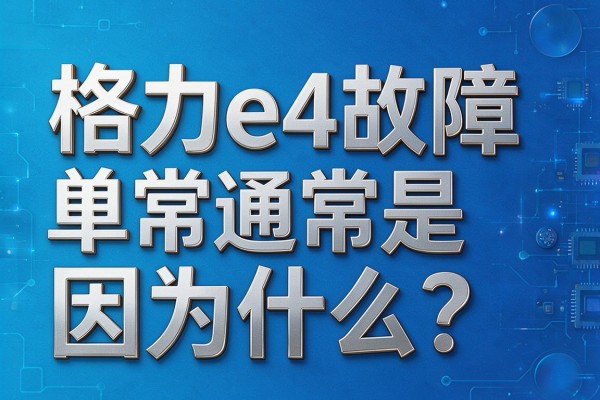 格力e4故障通常是因为什么?