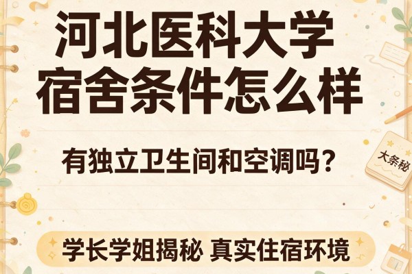河北医科大学宿舍条件怎么样,有独立卫生间和空调吗?学长学姐揭秘真实住宿环境