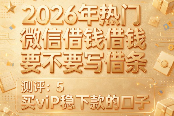 2026年热门微信借钱要不要写借条,测评5个买vip稳下款的口子