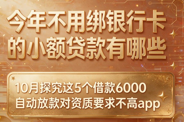 今年不用绑银行卡的小额贷款有哪些,10月探究这5个借款6000自动放款对资质要求不高app