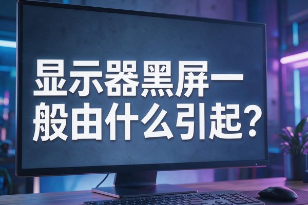 显示器黑屏一般由什么引起?