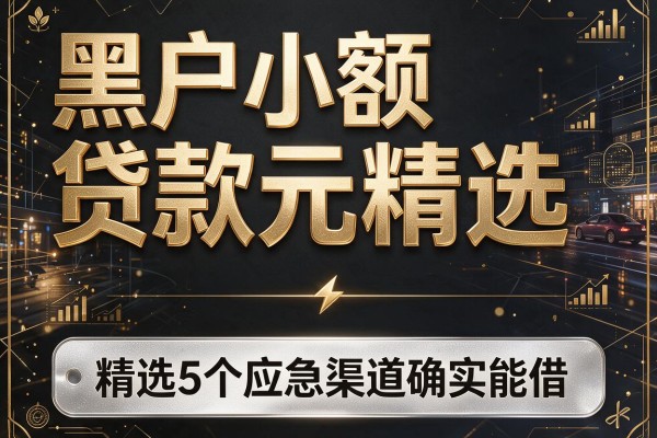 黑户小额贷款元精选,精选5个应急渠道确实能借