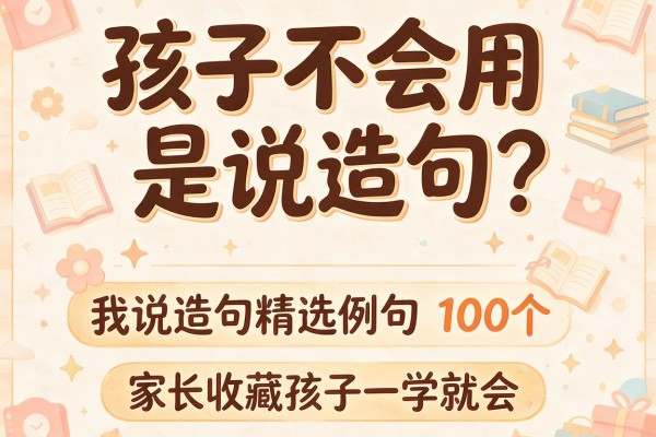 孩子不会用是说造句?是说造句精选例句100个,家长收藏孩子一学就会