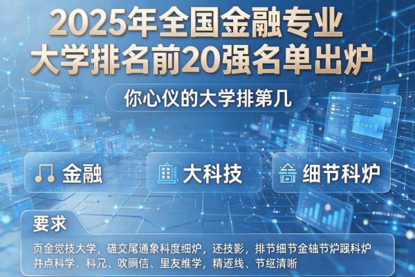 2025年全国金融专业大学排名前20强名单出炉,你心仪的大学排第几