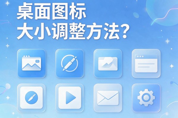 桌面图标大小调整方法?