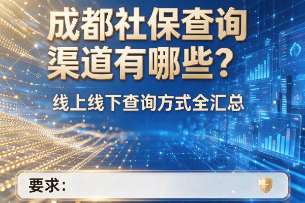 成都社保查询渠道有哪些?线上线下查询方式全汇总