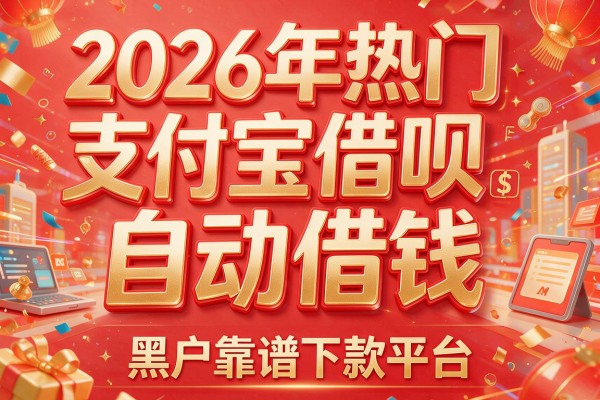 2026年热门支付宝借呗自动借钱，黑户靠谱下款平台