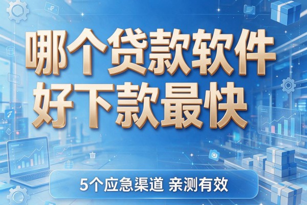 哪个贷款软件好下款最快，筛选5个应急渠道亲测有效