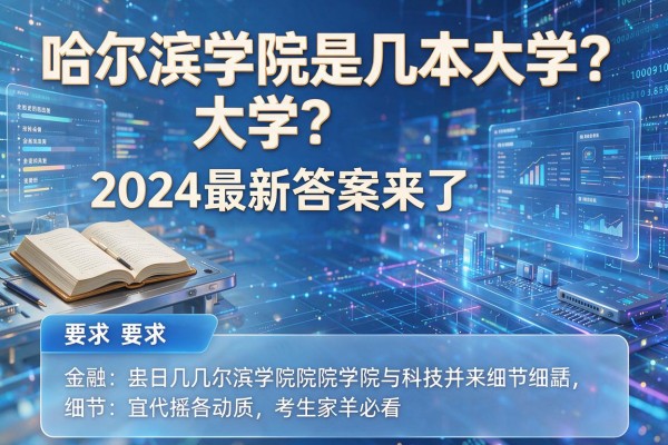 哈尔滨学院是几本大学?2024最新答案来了,考生家长必看
