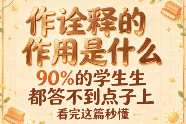 作诠释的作用是什么90%的学生都答不到点子上看完这篇秒懂