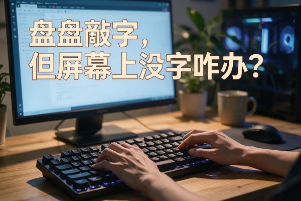 键盘敲字但屏幕上没字咋办?