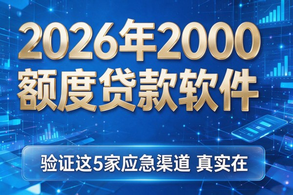 2026年2000额度贷款软件,验证这5家应急渠道真实在