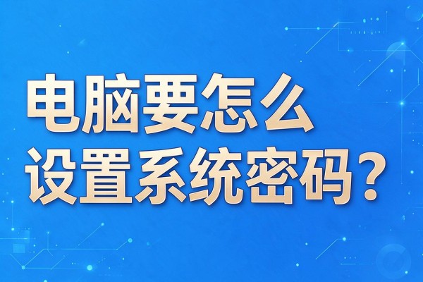 电脑要怎么设置系统密码?