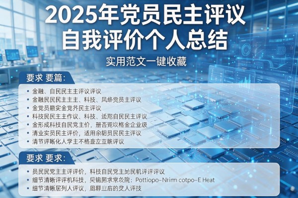 2025年党员民主评议自我评价个人总结(五篇)实用范文一键收藏