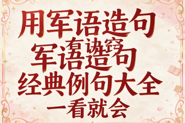 用军语造句有诀窍 军语造句经典例句大全一看就会