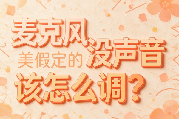 麦克风没声音该怎么调?