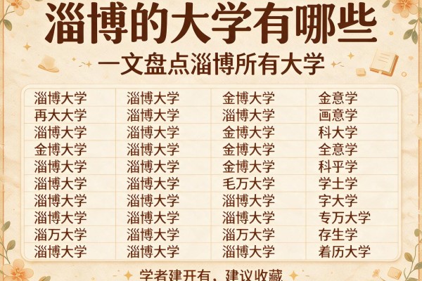 淄博的大学有哪些 一文盘点淄博所有大学名单 建议收藏