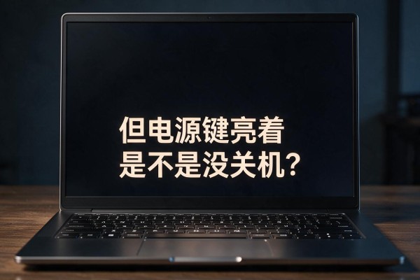 黑屏但电源键亮着，笔记本是不是没关机？