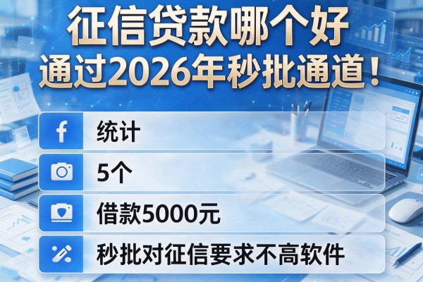 征信贷款哪个好通过2026年秒批通道！统计5个借款5000元秒批对征信要求不高软件