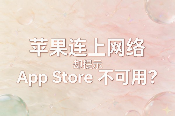 苹果连上网络却提示App Store不可用?