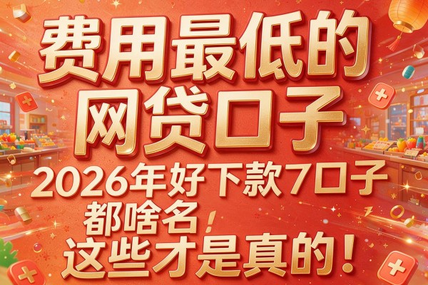 费用最低的网贷口子,2026年好下款口子都啥名这些才是真的!