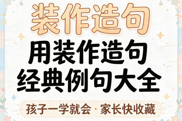 装作造句-用装作造句经典例句大全,孩子一学就会,家长快收藏