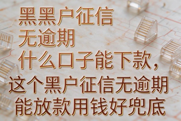黑户征信无逾期什么口子能下款,这五个黑户征信无逾期的口子能放款用钱好兜底