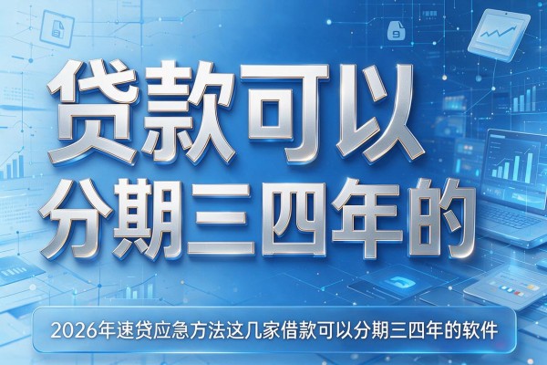贷款可以分期三四年的，2026年速贷应急方法这几家借款可以分期三四年的软件