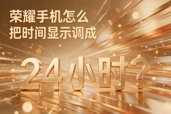 荣耀手机怎么把时间显示调成24小时?