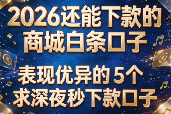2026还能下款的商城白条口子,表现优异的5个求深夜秒下款口子