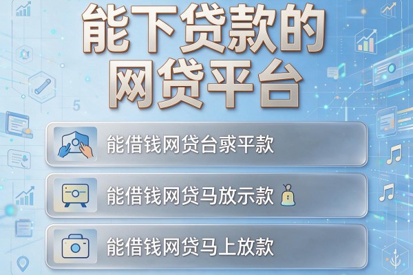 能下贷款的网贷平台，列举5个能借钱网贷马上放款的app