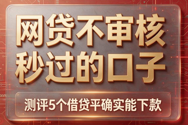 网贷不审核秒过的口子,测评5个借贷平台确实能下款
