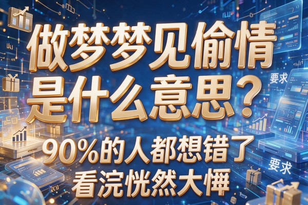 做梦梦见偷情是什么意思?90%的人都想错了,看完恍然大悟