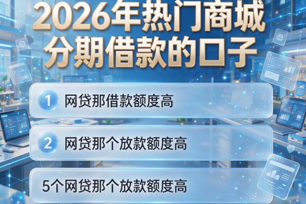 2026年热门商城分期借款的口子,详细阐述5个网贷那个放款额度高