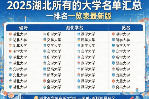 湖北所有的大学名单汇总 2025湖北所有大学排名一览表最新版