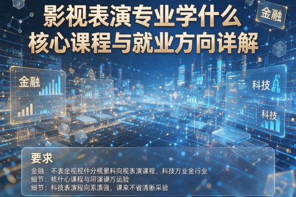 影视表演专业学什么核心课程与就业方向详解