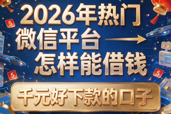 2026年热门微信平台怎样能借钱,收录5个.千元好下款的口子