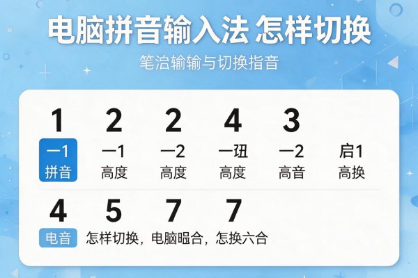 电脑拼音输入法怎样切换