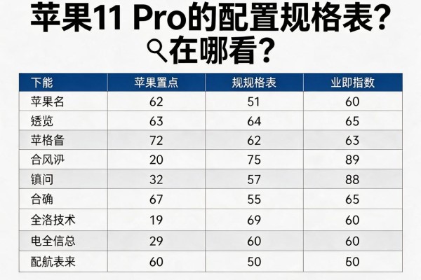 苹果11 Pro的配置规格表在哪看？